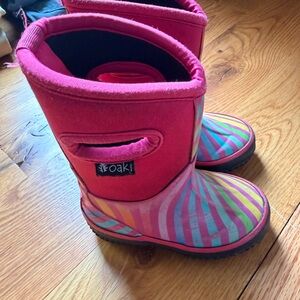 OAK Kids Rainbow Striped insulated Boots T7